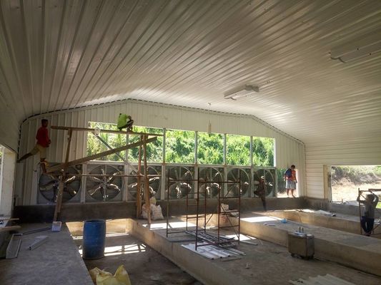 Struktur baja ringan Prefab Rumah unggas Galvanis Lapisan Baja Frame Coop Ayam