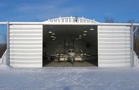 Hangar Pesawat Industri Pra-Teknik H Beam Baja Hangar Pesawat Dengan Pintu