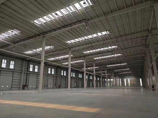 Q235 Q335B Gudang Baja Bangunan Prefabrikasi Gudang Industri Hangar