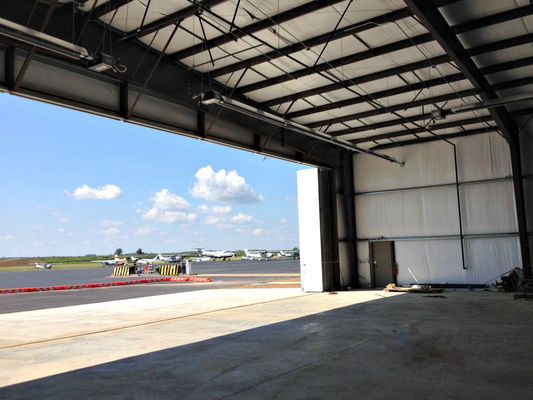 Struktur baja komersial Bangunan Hangar Hangar Pesawat Prefabrikasi