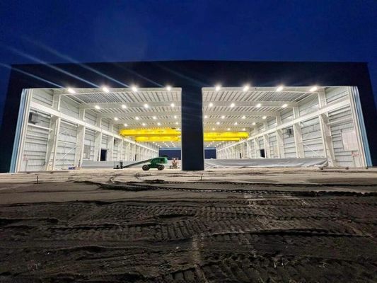 Bangunan Logam Prefabrik Modern Konstruksi Struktur Baja Prefabrik Hangar Pesawat