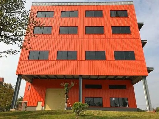 Struktur Baja Multi-Lantai Prefabrikasi Bengkel Konstruksi Bangunan Bata dan Baja