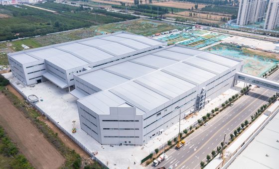 ASTM Prefab Industri Logam Prefabrikasi Struktur Baja Frame Struktur Penyimpanan Konstruksi Gudang