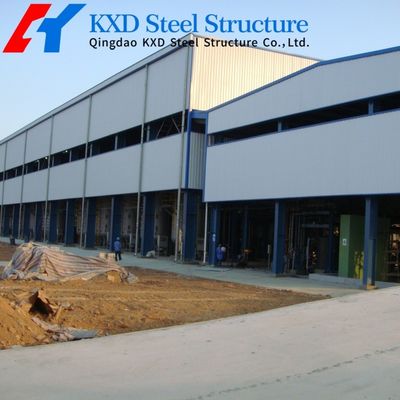 Struktur baja yang disesuaikan Gedung gudang Pre-engineered Prefabricated