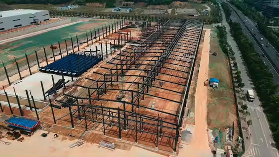 Struktur baja Prefab Rumah Rumah gudang baja Lokakarya Metal Shed Logistik Pabrik Gudang