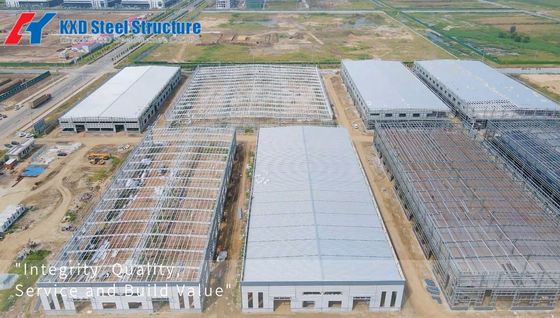 Hot dip galvanis baja struktur prefabrikasi gudang bengkel