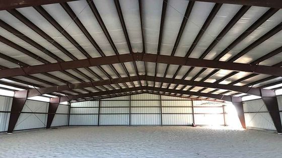 Kerangka logam yang ekonomis mudah dirakit Struktur baja prefab Hangar