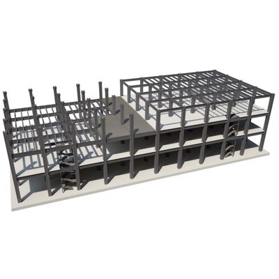 1-3 Lantai Gedung Kantor Steel Warehouse Prefab Steel Structure Frame Campuran Penggunaan Bangunan
