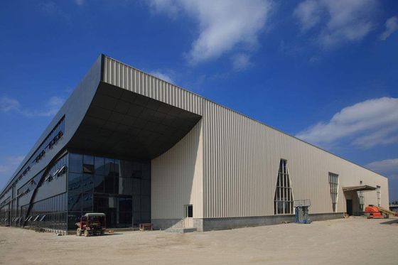 Curtain Wall Designed Pre-engineered Steel Frame Modern Prefab Workshop Building