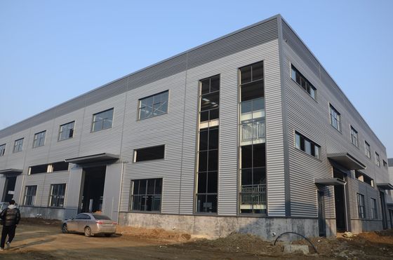 Mendukung Tes Pihak Ketiga Predesigned Steel Structure Frame Gedung Kantor Gudang