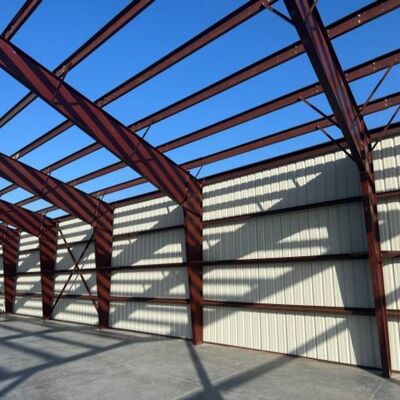 Bangunan Baja tahan lama gudang prefab dengan instalasi cepat dan desain yang dapat disesuaikan